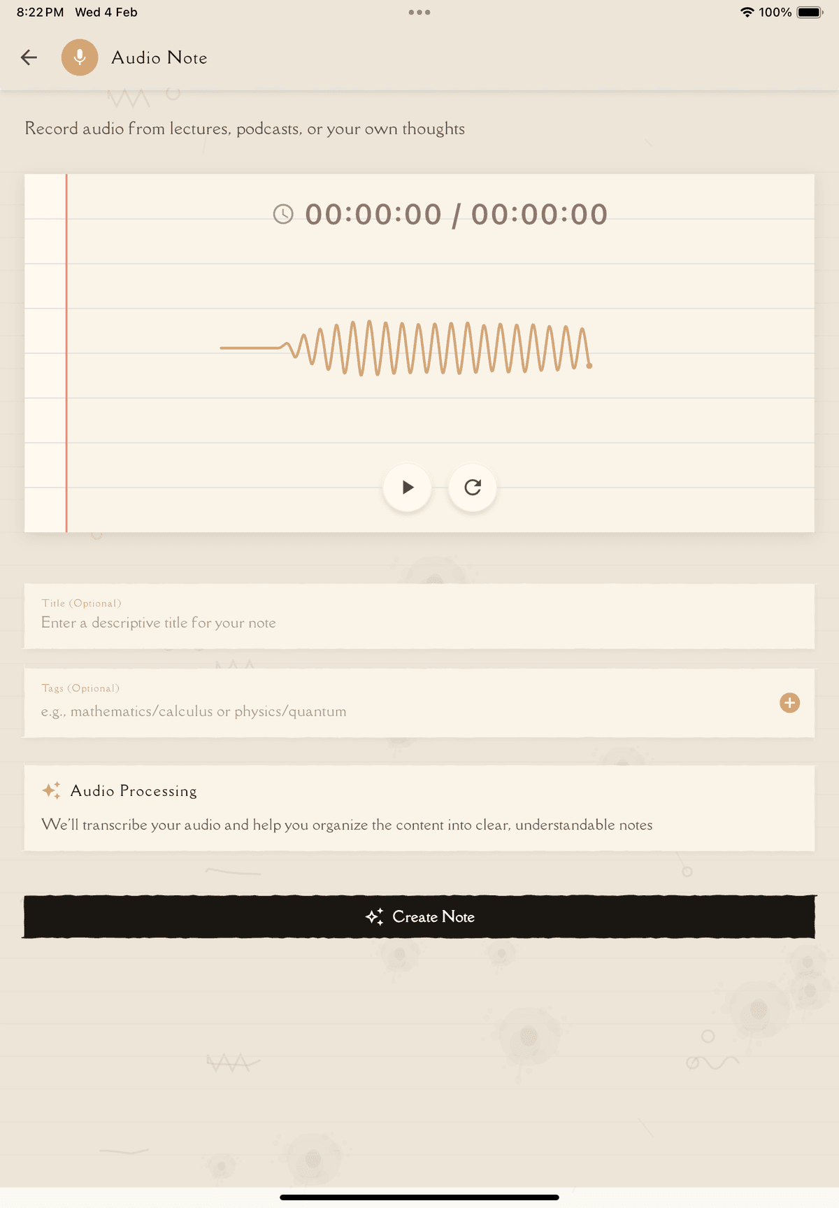 Audio Upload
