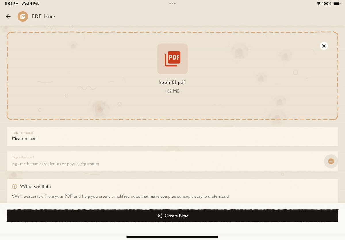 PDF Upload