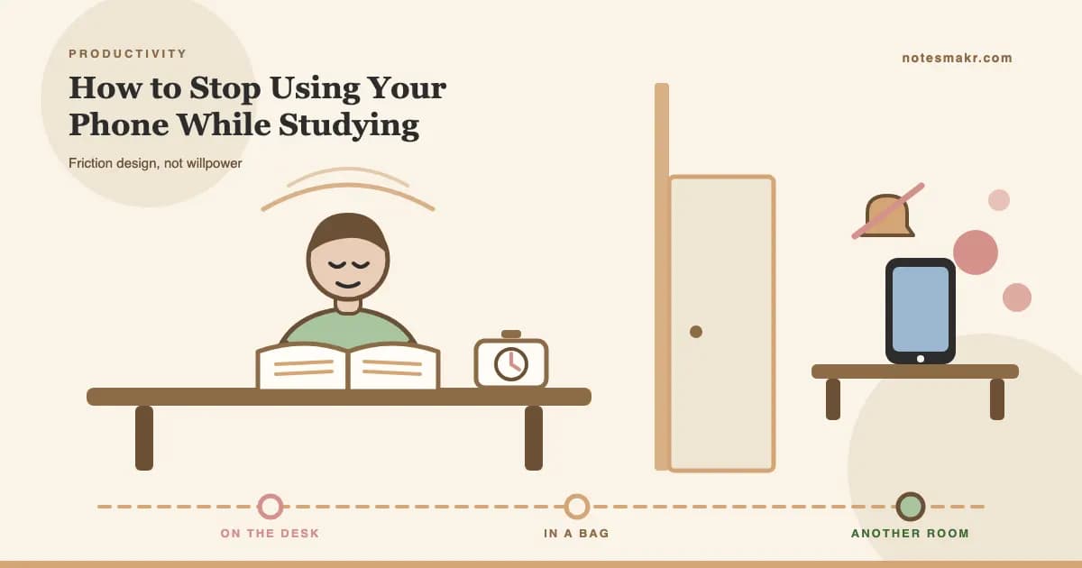 Cover Image for How to Stop Using Your Phone While Studying (2026)