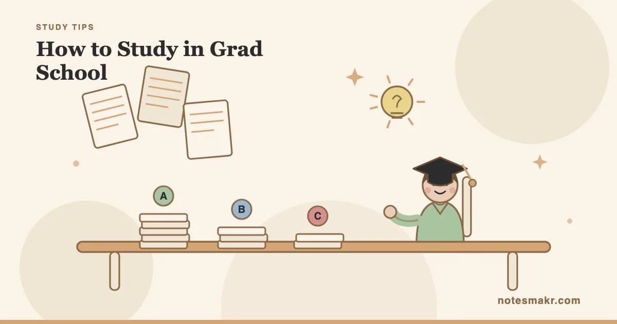 How to Study in Grad School: A Realistic System (2026)