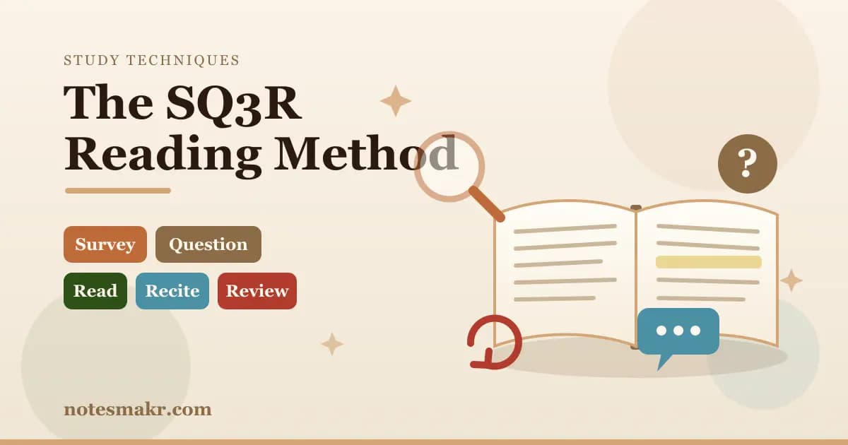 Cover Image for SQ3R Method: The 5-Step Reading System (2026 Guide)