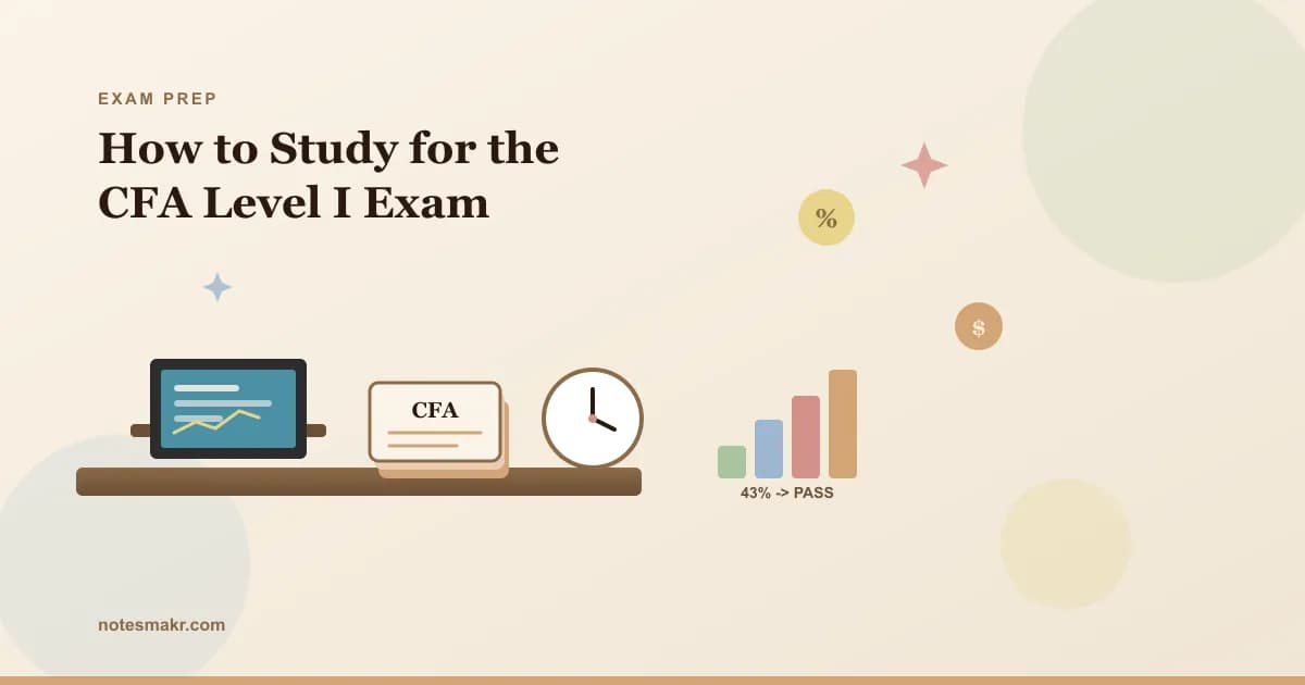 How to Study for CFA Level 1: The 300-Hour Plan (2026)