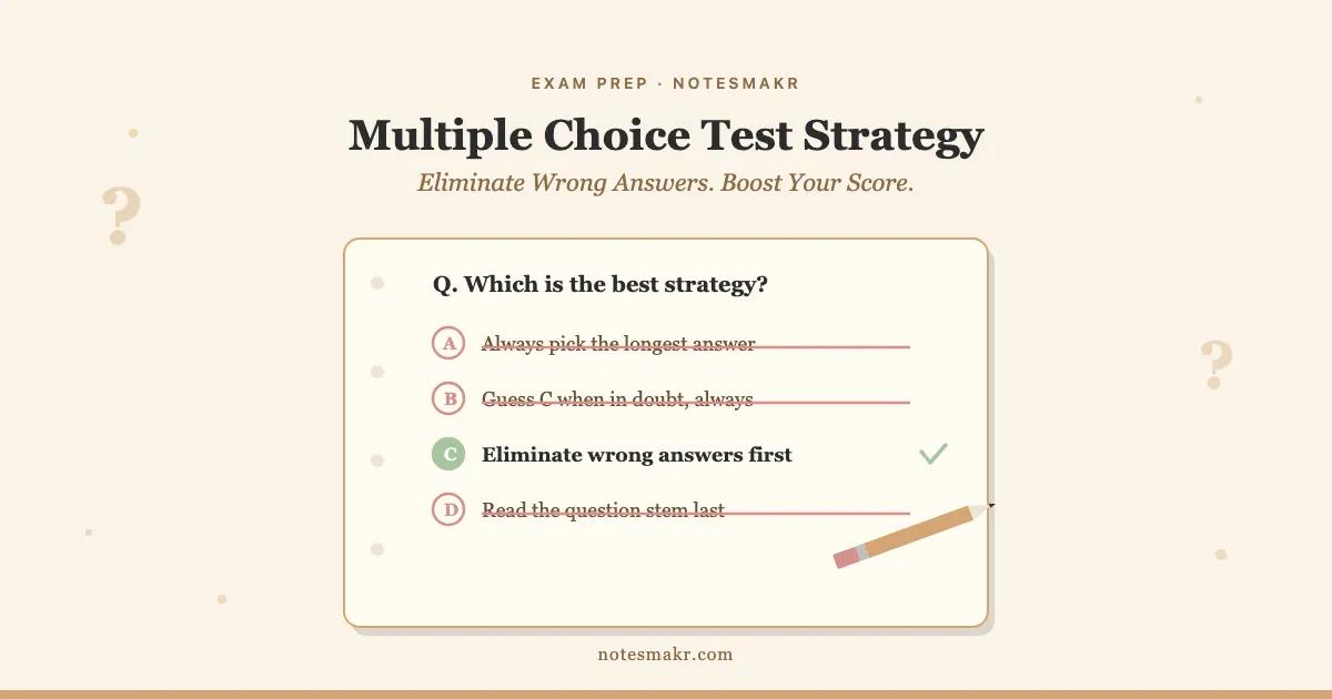 Multiple Choice Test Strategy: Eliminate Wrong Answers, Boost Your ...